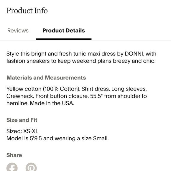 DONNI. Yellow Tunic Maxi Dress - Picture 3 of 7